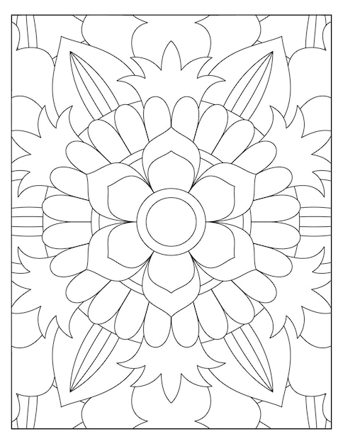 Flowers coloring pattern design