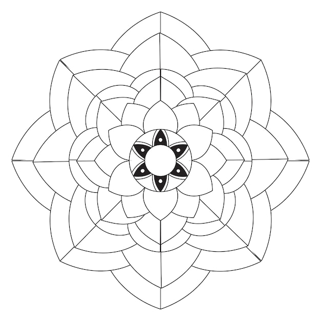 ベクトル 花のぬりえパターンページkdpインテリア