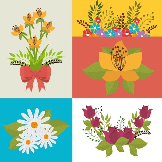 Vector flowers design.