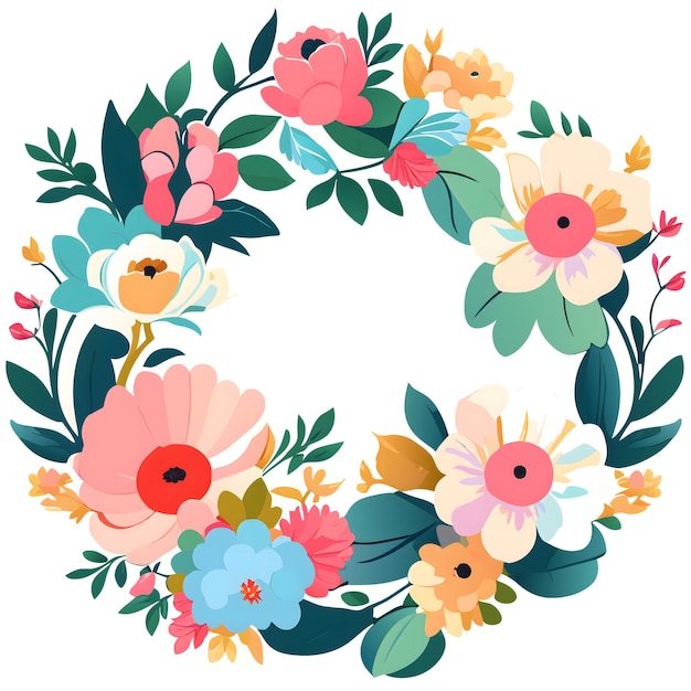 Flowers frame vector