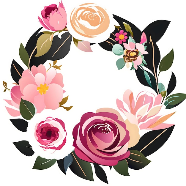 Flowers frame vector