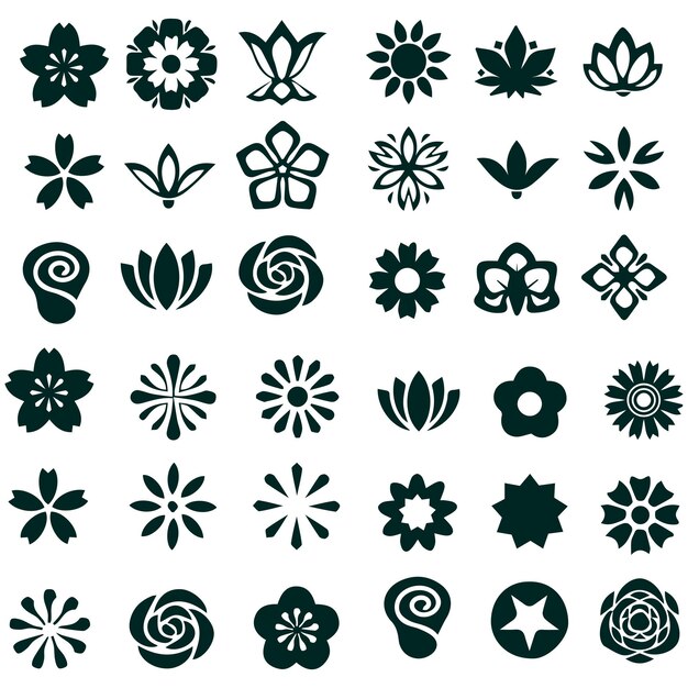 Vector flowers icon