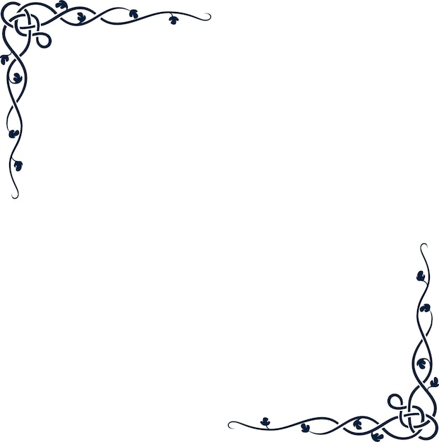 Vector flowers and leaves border