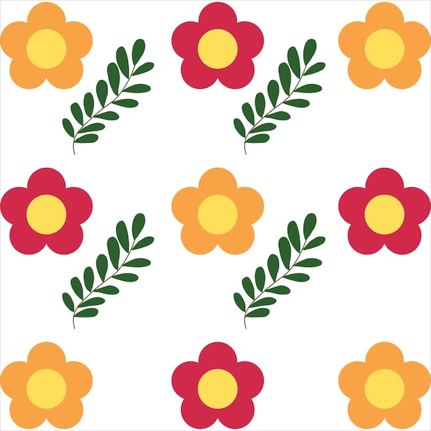 Flowers and Leaves pattern