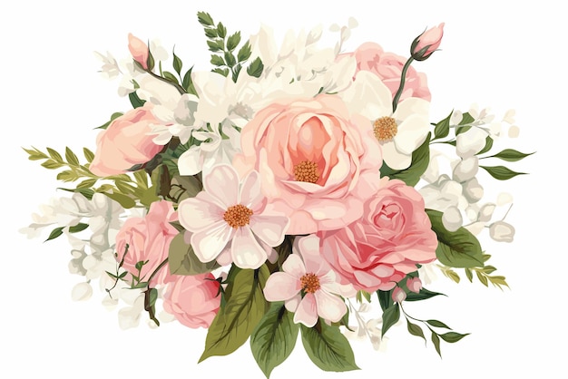 結婚式のための花と葉