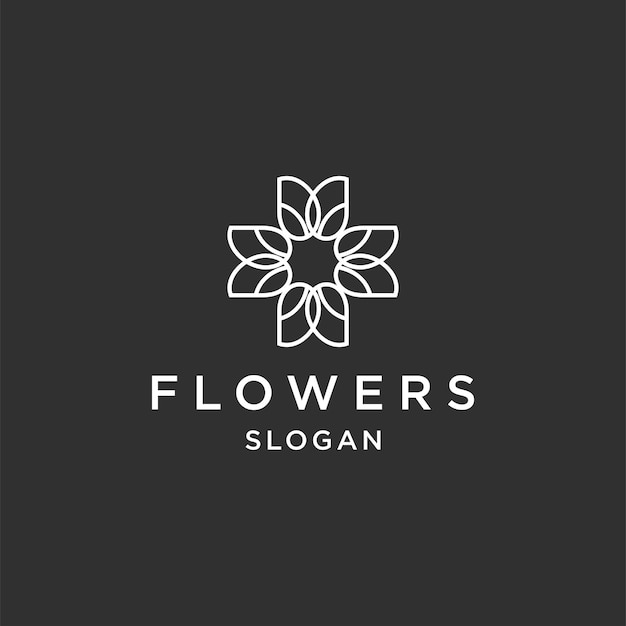 Flowers logo icon design template