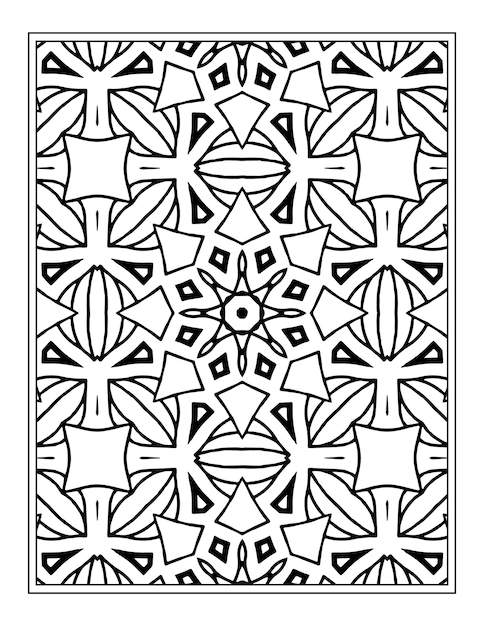 花の曼荼羅の塗り絵のデザイン