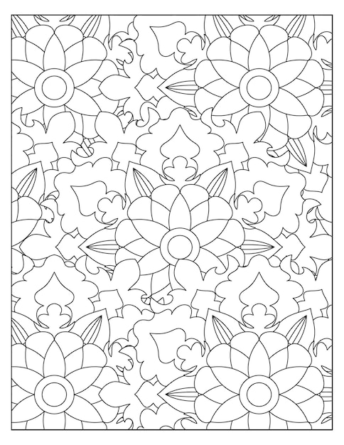 꽃 만다라 색칠 패턴 디자인