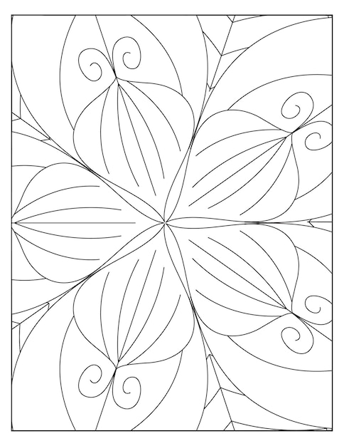 Disegno del modello di colorazione della mandala dei fiori