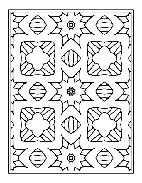 Vector flowers mandala kdp coloring page design