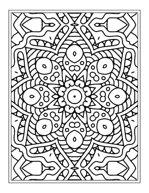 Flowers mandala kdp coloring Page design