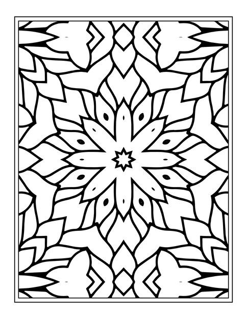 Flowers mandala kdp coloring Page design