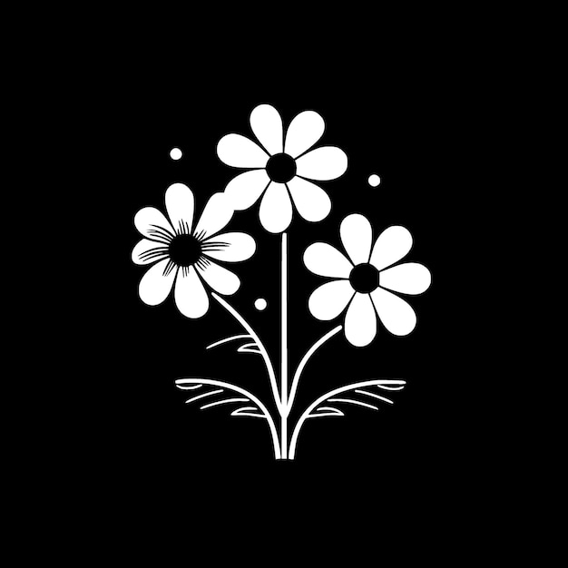 Минималистская и плоская векторная иллюстрация логотипа Flowers