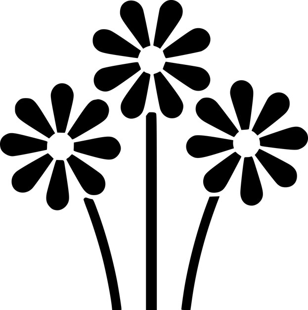 Vector flowers minimalist and flat logo vector illustration