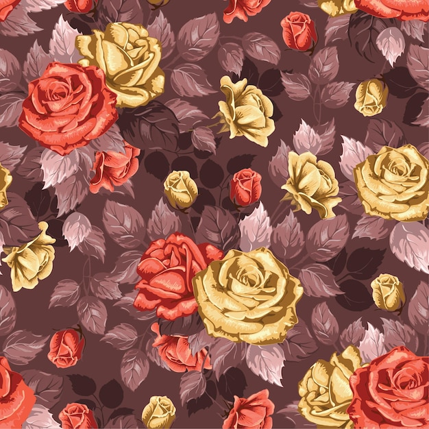 Flowers pattern background elegant EPS