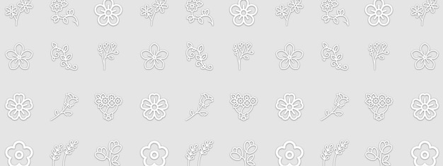 Vector flowers pattern background