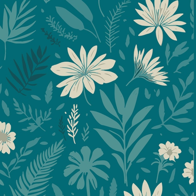 Vector flowers pattern background