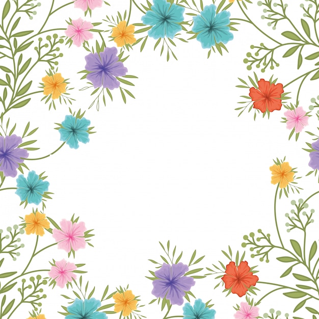 Flowers pattern isolated icon