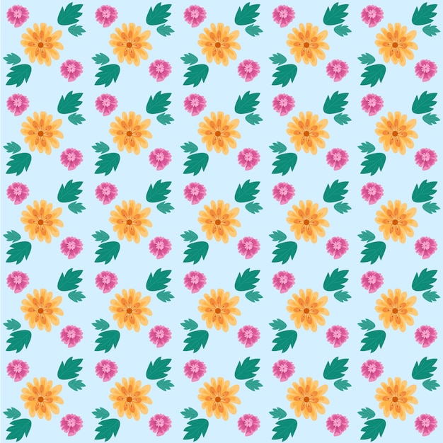 Vector flowers pattern