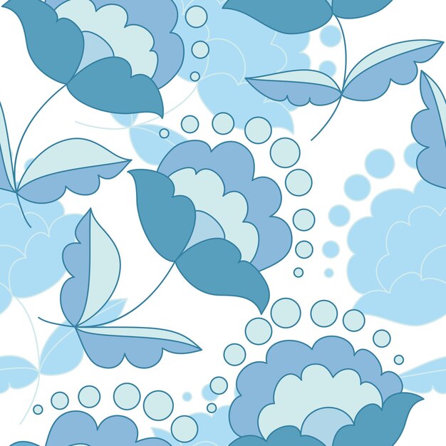 Flowers and plants floral pattern seamless print pattern vector