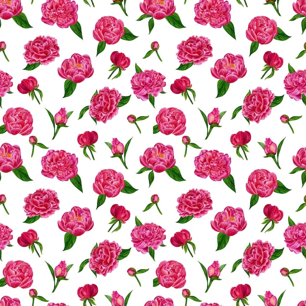 Flowers and plants flowers and birds seamless print pattern vector