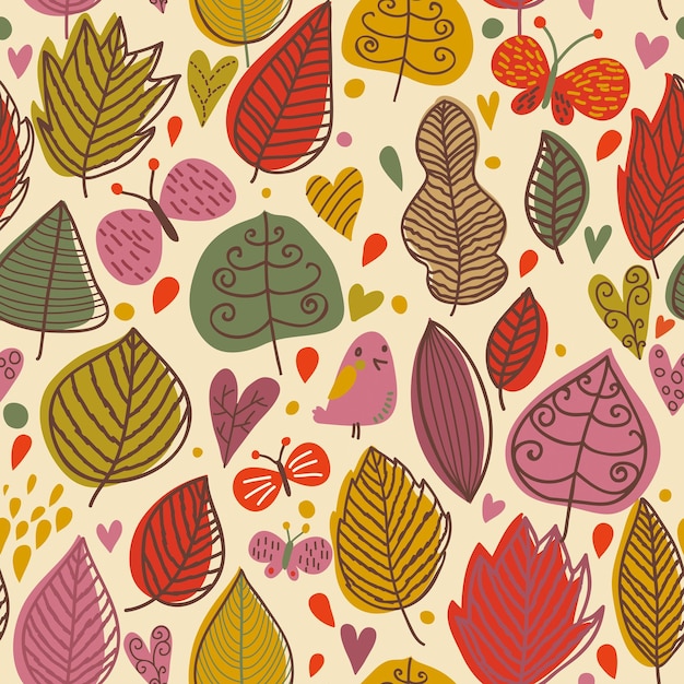 Flowers and plants seamless print pattern vector