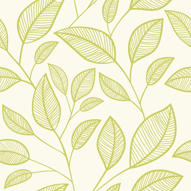 Flowers and plants seamless print pattern vector