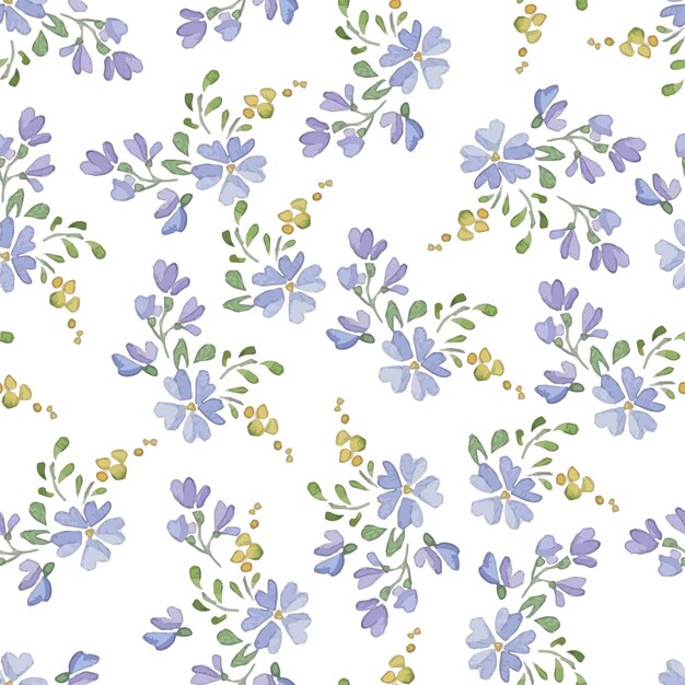 Flowers and plants seamless print pattern vector