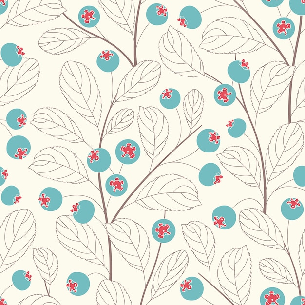 Flowers and plants seamless print pattern vector