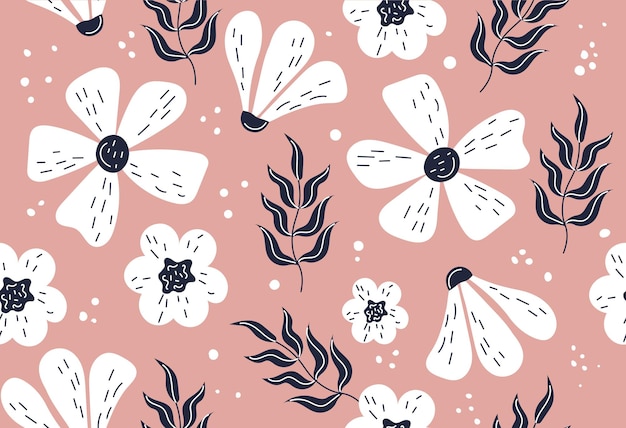 Flowers seamless pattern