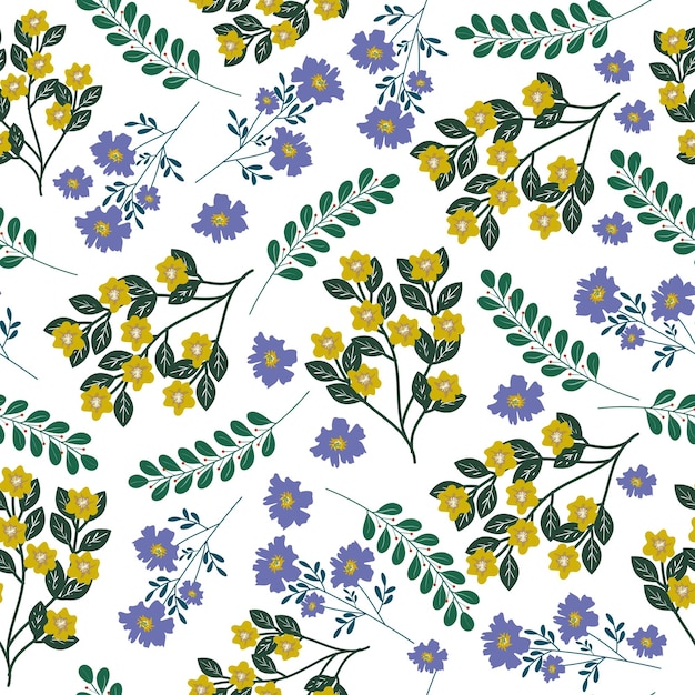 Vettore fiori seamless pattern