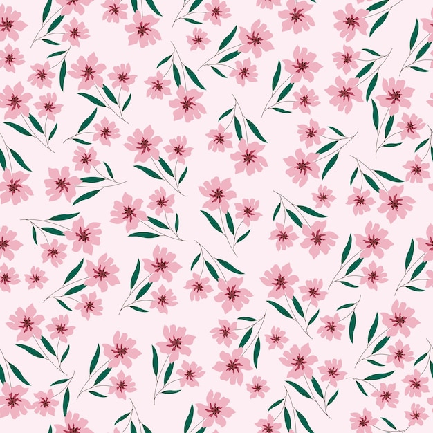 Vector flowers seamless pattern