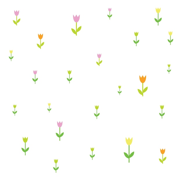 Vector flowers seamless pattern