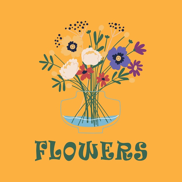 Vector flowers slogan for t shirt template