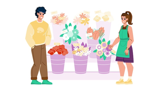 Flowers Stall Vector