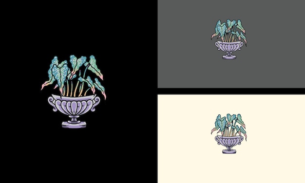 Flowers and vas vector design