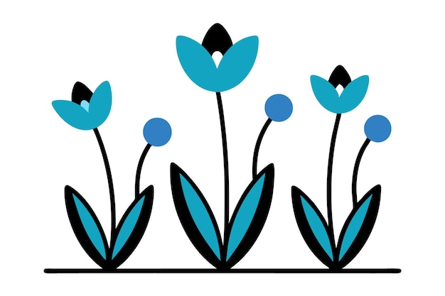 flowers vector elegant illustrations for floral designs