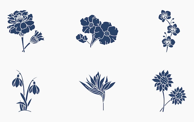 Flowers vector icon