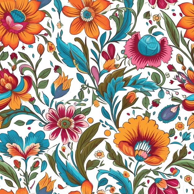 Flowers Wall for Background in vintage style