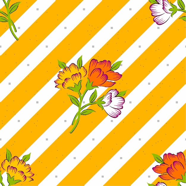 Flowers on a yellow background.