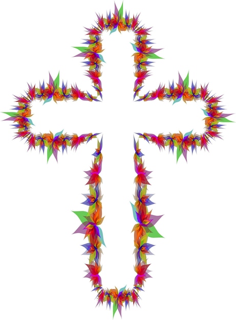 Flowery Cross In Many Colors