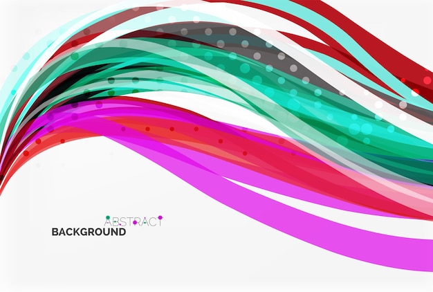 Flowing abstract background Vector template background for workflow layout diagram number options or web design