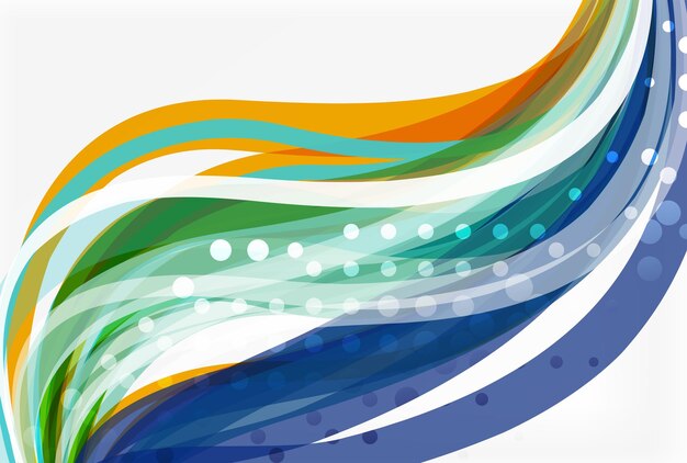 Flowing abstract background Vector template background for workflow layout diagram number options or web design