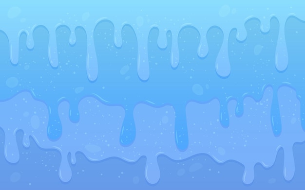 Flowing blue sticky liquid. Slime drips and flowing. Background with Slime. Vector illustration.