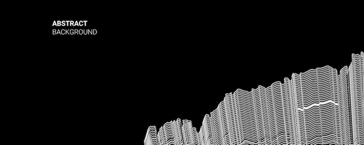 Vector flowing dots particles wave pattern halftone curve shape isolated on black background vector in con
