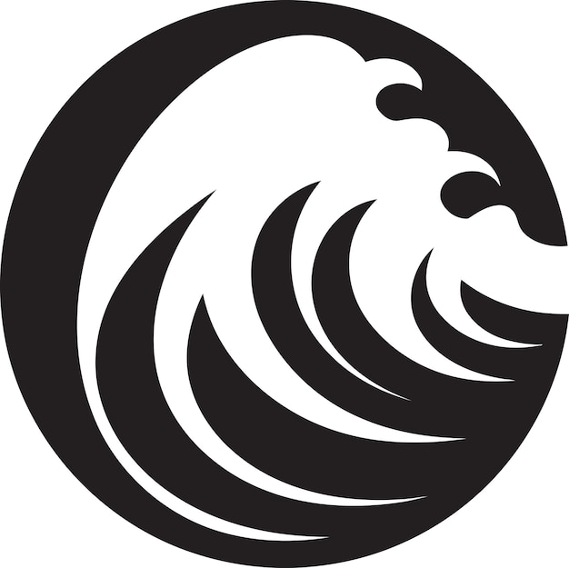 Flowing Form Minimalist Wave Icon Vector Aqua Ascent Water Wave Logo Design