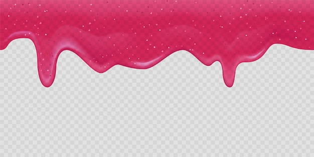 flowing glossy pink slime with sparkles
