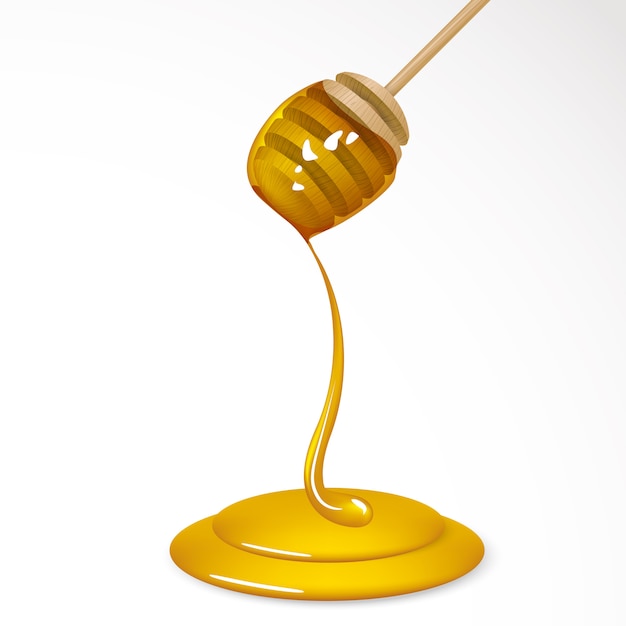 Vector flowing honey