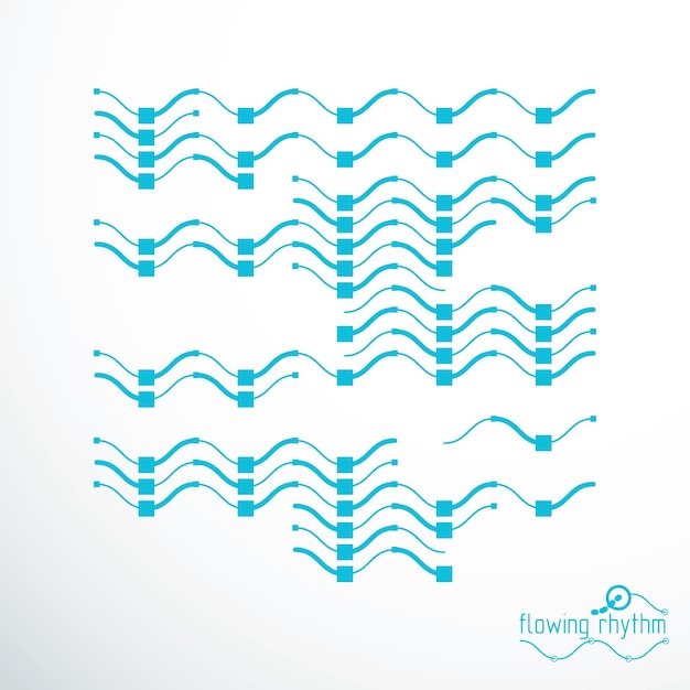 Flowing stripes, vector abstract wave lines illustration for use as website background.