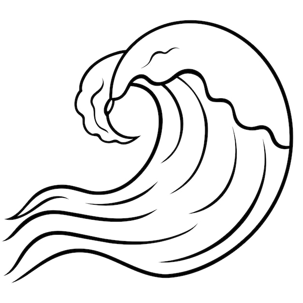 flowing vector capturing motion with waves in design